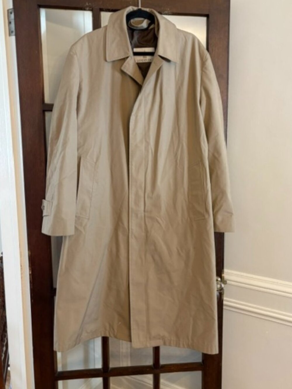 London Fog Vintage Trench Coat, Size 42 Long